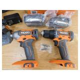 RIDGID 18V Cordless 2-Tool Combo Kit with Drill/Driver, Impact Driver, (2) 2.0 Ah Batteries, and Charger