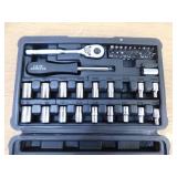 Stanley 1/4 in. Drive SAE/Metric Mechanics Tool Set (40-Piece) with Case
