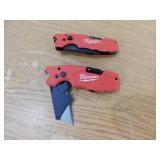 (2) Milwaukee Fastback Knives