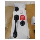 Kwikset Belleview and Cove Venetian Bronze Entry Door Knob Handleset and Single Cylinder Deadbolt feat. SmartKey and Microban