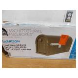 Garrison Venetian Bronze, Large, Steel, Post Mount Mailbox