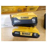 DEWALT 20V MAX Lithium-Ion Battery Kit with 5.0Ah and 2.0Ah Battery and Charger