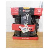 Kwikset Juno Venetian Bronze Exterior Entry Door Knob and Single Cylinder Deadbolt Combo Pack Featuring SmartKey Security