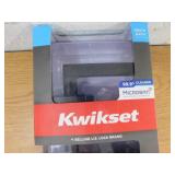 Kwikset Halifax Square Matte Black Privacy Bed/Bath Door Handle with Lock