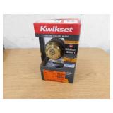 Kwikset Polished Brass Double Cylinder Deadbolt featuring SmartKey Security