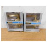 (2) Defiant Tonebridge Brushed Gold Bed/Bath Door Handle with Square Rose