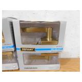 (2) Defiant Tonebridge Brushed Gold Bed/Bath Door Handle with Square Rose