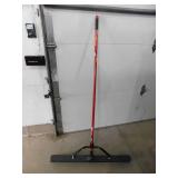 Libman 36 in. High Power Smooth Surface Push Broom Set with Brace and 60 in. Steel Handle