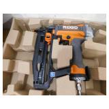 RIDGID 6 Gal. 150 PSI Electric Air Compressor with 25 ft. Hose, 18GA Brad Nailer, 16GA Finish Nailer and 18GA Finish Stapler