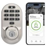 Kwikset HALO Satin Nickel Keypad WiFi Electronic Single-Cylinder Smart Lock Deadbolt featuring SmartKey Security