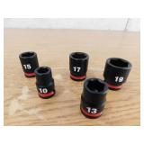 Milwaukee SHOCKWAVE 3/8 in. Drive SAE Standard 6 Point Impact Socket Set (6-Piece)