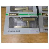 (2) Defiant Tonebridge Brushed Gold Hall/Closet Door Handle with Square Rose