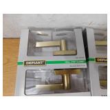 (2) Defiant Tonebridge Brushed Gold Hall/Closet Door Handle with Square Rose