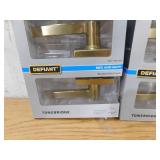 (2) Defiant Tonebridge Brushed Gold Bed/Bath Door Handle with Square Rose