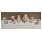 Vintage Lenox  ivory Porcelain Christmas Ornaments set of 6