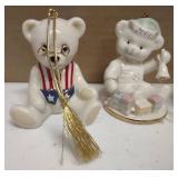 Vintage Lenox  ivory Porcelain Christmas Ornaments set of 6