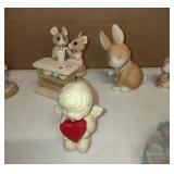 Holiday Mice and Bunny Figurines