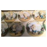 Precious Moments Vintage Retired Walking in Faith plate set of 9