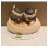 Precious Moments Figurine "Many Moons in same canoe blessum you" item#520772