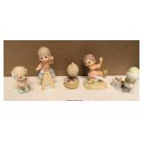 Precious Moments Figurine set of 5 = Item#634778, 456217, 732494, 456217, 650064
