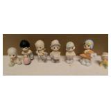 Precious Moments Figurine set of 7 Item#15792, 529435, 12416R, 634778, 529494, 634999, and 184071