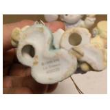 Precious Moments Figurine Vintage Clown Set = Item#B0007 "All aboard for Birthday Club Fun", Item#B0011, Item#456020, item#163708, and Item#B0012