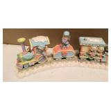 Precious Moments Figurine "Choo Choo Bring Lots of Love to You" Vintage Train set