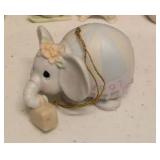 Precious Moments Figurine Vintage Ornaments Item#272949, 104515, 520489, "1996 Owl", 520403, "small sheep", and 520454