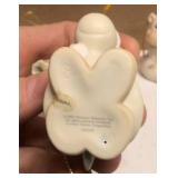 Precious Moments Figurine Vintage Ornaments Item#272949, 104515, 520489, "1996 Owl", 520403, "small sheep", and 520454