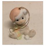 Precious Moments Figurine Vintage Ornaments Item#272949, 104515, 520489, "1996 Owl", 520403, "small sheep", and 520454