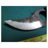 Hand crafted knife with a leather s...