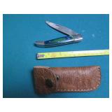 Hand crafted pocket knife with a le...