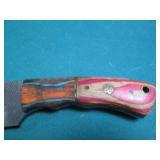 Hand crafted knife with a leather s...