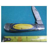 Hand crafted pocket knife with a le...