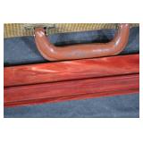 Vintage Mahjong Set in Wooden Case with Yellow Tiles, Racks & Scoring Sticks