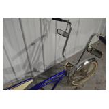 Schwinn Sting-Ray Chopper Bicycle - Blue Frame, Cream Banana Seat