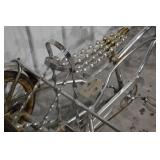 Vintage Chrome 3-Wheel Tricycle with Fenders and Decorative Rack
