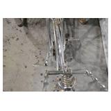 Vintage Chrome 3-Wheel Tricycle with Fenders and Decorative Rack