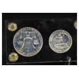 1963 Proof Set - 5 Coins in Acrylic Display Mount