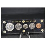 U.S. Special Mint Set 1967 Coins on Acrylic Display Plaque