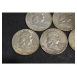 Franklin 90% Silver Halves Lot Of 5