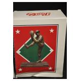 Baseball Player Figurine Set of 3 Vintage Metal Statuettes in Original Boxes