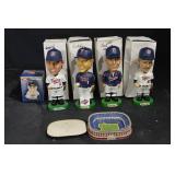 Minnesota Twins Bobblehead Set (4) & Mini-Mauer Box & Treasure Island Stadium Tin