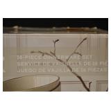 Over & Back 16-Piece Dinnerware Set - 4 Dinner Plates, 4 Salad Plates, 4 Bowls, 4 Dessert Plates