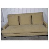 Custom Made Beige Upholstered Sofa - 84.5 in L x 43 in D - 19 in Seat Height MSRP $3500