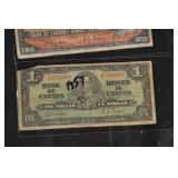 Royal Bank of Scotland £1 Note; Bank of Canada CAD$1 & CAD$2 Notes