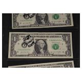 Trinary One Dollar Notes - Novelty Currency Display Set (5-Piece)
