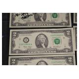 US 1 Dollar Bills - 3 Consecutive 2021 Notes