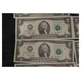 US 1 Dollar Bills - 3 Consecutive 2021 Notes