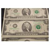 United States Two Dollar Bills (Lot of 4) Series 2003 - Consecutive Serial Numbers